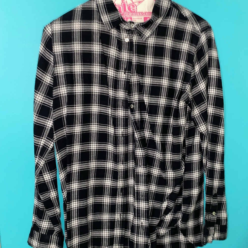 Plaid button down shirt